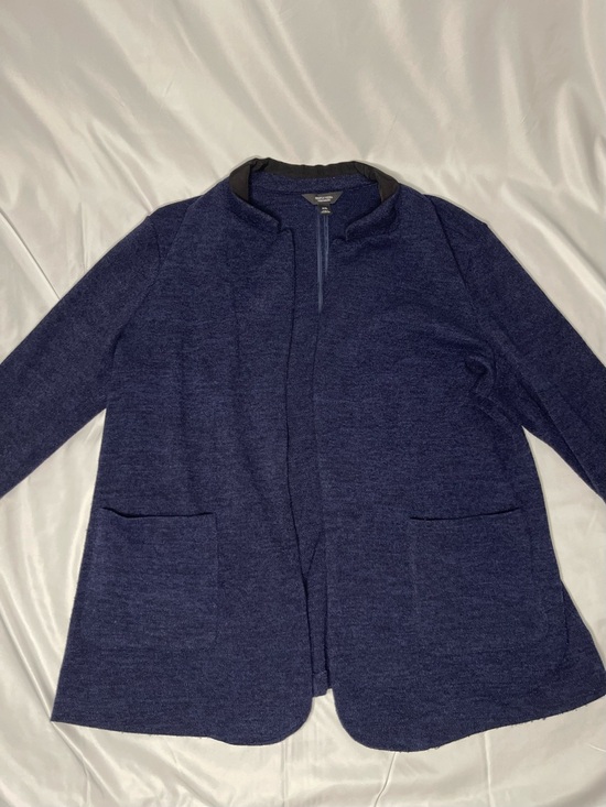 Simply Vera Vera Wang Sweaters - Simply Vera - Vera Wang Navy Open-Front Knit Sweater